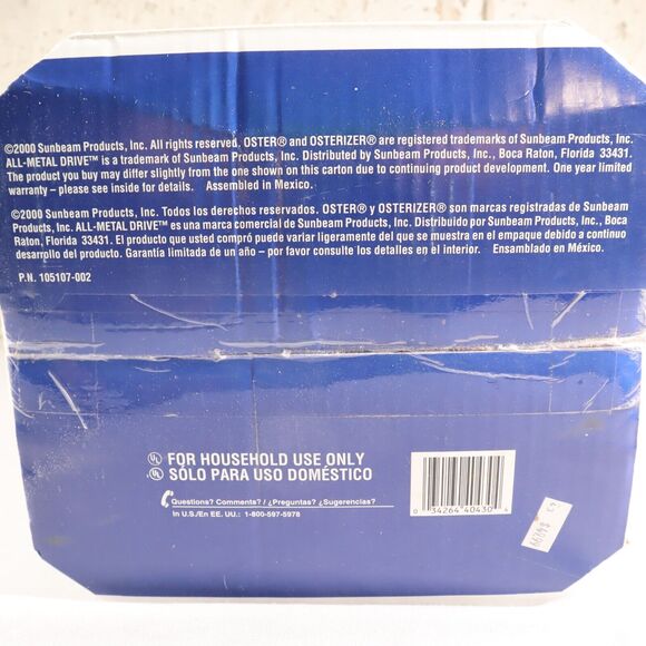 OSTER 6674 6 Cup Jar Pulse Ice Crusher Strawberry Red 450 Watt New in Box - Picture 6 of 6